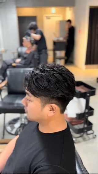 パーマ メンズ 心斎橋メンズ特化 高森蓮のヘアスタイル