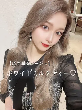 ロング カラー 韓国ハッシュカット/ 新宿/髪質改善/岡崎のヘアスタイル