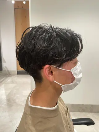 ショート カラー パーマ ヘアアレンジ メンズ パーソナルカラー合わ せたカラー🤍なつみのヘアスタイル