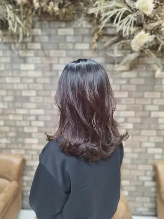 セミロング カラー ヘアアレンジ 艶髪×美髪✨ newi八王子のヘアスタイル