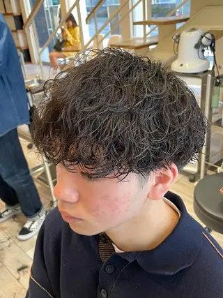 ショート パーマ メンズ パーマ/フェード🔥 佐々木波人のヘアスタイル