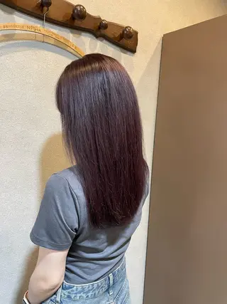 セミロング カラー 佐藤 楓夏のヘアスタイル