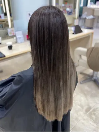 セミロング カラー 銀座/ハイライト特化 🌿ブリーチ/片山のヘアスタイル