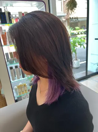 ミディアム カラー パーマ ヘアアレンジ メンズ 堀井 凌平のヘアスタイル