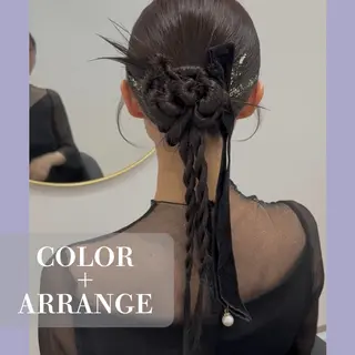 カラー ヘアアレンジ 名駅ヘアセット/眉 🦋Wakanaのヘアスタイル