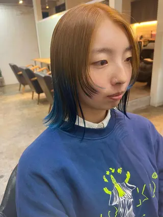 ミディアム 東のりか/ハイトーン ブリーチカラー/ボブのヘアスタイル