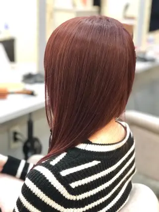 ミディアム カラー 縮毛矯正・髪質改善 人気No1🩶北島のヘアスタイル