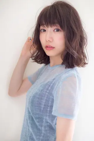 ミディアム カラー パーマ 髪質改善/縮毛矯正/ ボブ/店長/槌矢圭悟のヘアスタイル