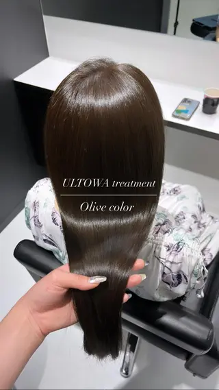 ロング カラー 髪質改善/縮毛矯正 艶カラー/珠聡のヘアスタイル