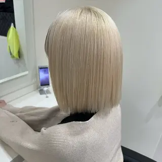 セミロング ️🫧 AINE 🫧ハイトーンカラーのヘアスタイル