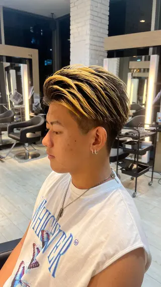 メンズ rinko/メンズ/ ブリーチカラー/栄のヘアスタイル