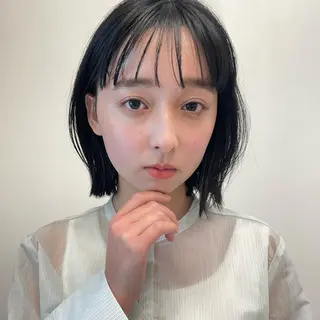 ミディアム パーマ ボブパーマ ♡ヨシカワハナコのヘアスタイル