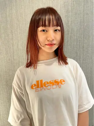 ミディアム カラー SALOWIN所属・ブリーチ✨ ボブ✨レイヤーのヘアスタイル