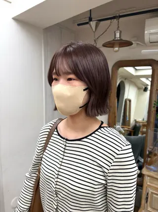 ショート カラー Gigi 代々木所属・りこ 🐈‍⬛韓国艶カラーのヘアスタイル