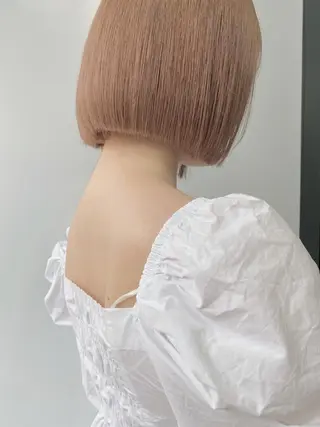 ミディアム カラー Piaコータロー ハイトーン&‪ボブのヘアスタイル