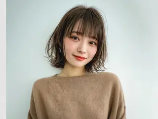 ミディアム カットモデル募集中✨ 津川里緒✨️のヘアスタイル