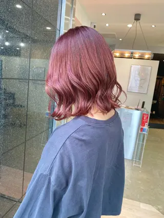 ミディアム カラー ヘアアレンジ ♡韓国風ヘア 🐈♡MIHOのヘアスタイル