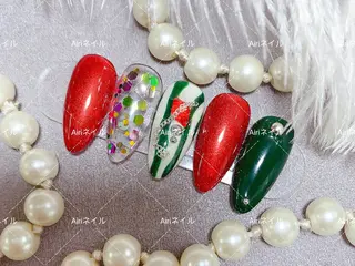 ネイル ネイルサロンAiri 長さ出し·シンプルのネイルデザイン