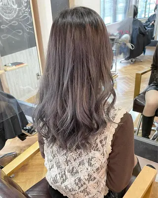 セミロング カラー 髪質改善&艶カラー Zina💋池袋のヘアスタイル