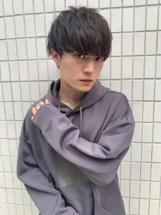 メンズ シャドウパーマ/ 波巻きパーマ/三鷹のヘアスタイル