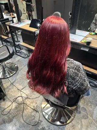 ロング カラー 🦅ブリーチカラー 💎紫音のヘアスタイル
