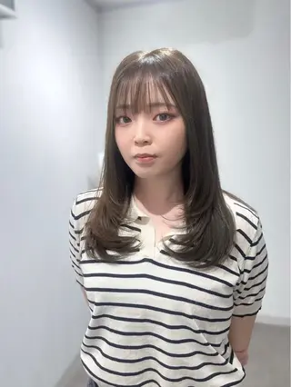 セミロング カラー 韓国ヘア🇰🇷 RYOTAのヘアスタイル