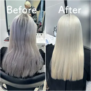 ロング カラー 艶髪ハイトーン ちひろ🌙+.°のヘアスタイル