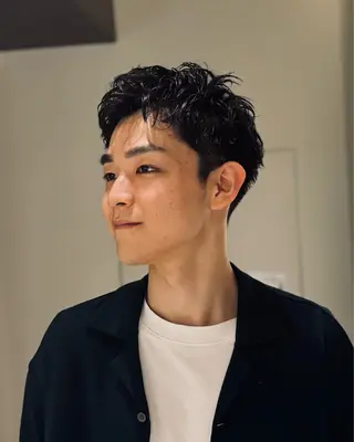 ショート パーマ メンズ ニュアンスパーマ ピンパーマ 丸山のヘアスタイル