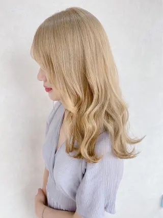 セミロング カラー 髪質改善 ヒデのヘアスタイル