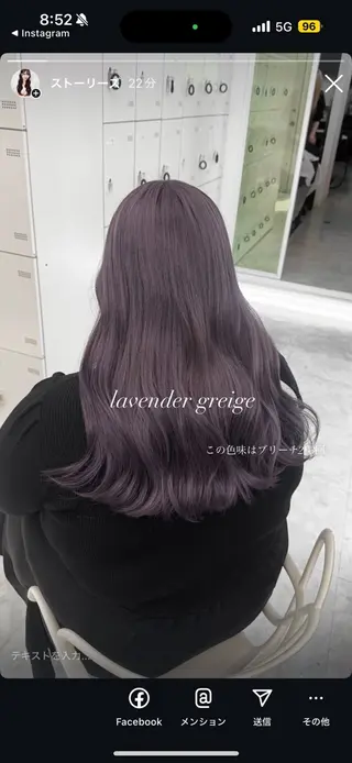 セミロング カラー 🎀愛されgirly ヘア🫧Ayakaのヘアスタイル