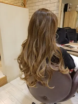ロング カラー パーマ 川崎 敏智のヘアスタイル