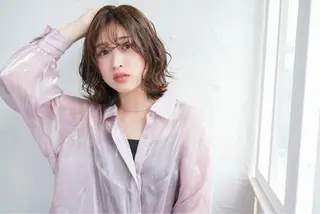 ミディアム 【ROSSO】 SHUHEIのヘアスタイル