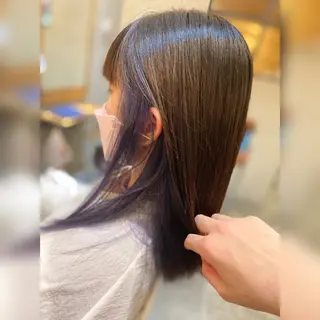 セミロング カラー 韓国風cut/ 縮毛矯正/正岡幹康のヘアスタイル