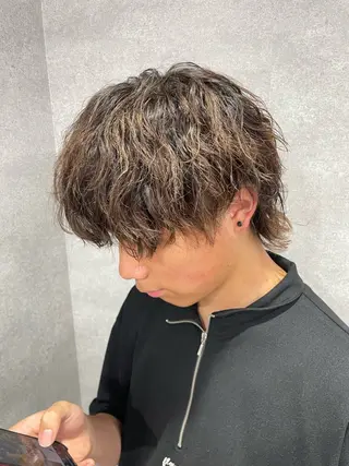 ミディアム パーマ メンズ 🐺森 雄飛/メンズ 韓国ヘアのヘアスタイル