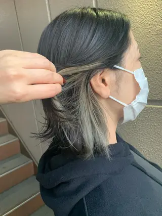 ミディアム ✨🎨ブリーチなし 透明感カラー✨美友のヘアスタイル