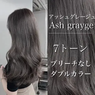 ロング カラー 透明感♡グレージュ♡ ミルクティー井川勝輝のヘアスタイル