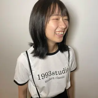 ミディアム カラー 暖色系カラー🍊 オオネヨシナリのヘアスタイル