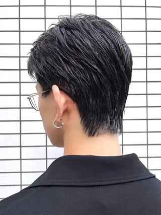 ショート メンズ Vicky オリーブ メンズカジュアルのヘアスタイル