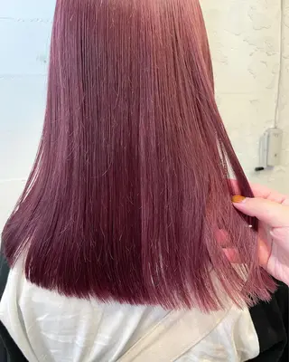 セミロング カラー ヘアアレンジ satsuki 暖色・ブラウンカラーのヘアスタイル