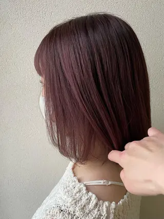 ミディアム カラー 沢田 瞳のヘアスタイル