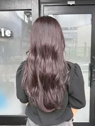 ロング カラー 透明感カラー/パーマ 🌀アオノアユミのヘアスタイル
