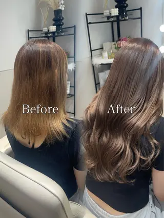 ロング カラー MEI💫銀座 エクステ/艶カラーのヘアスタイル