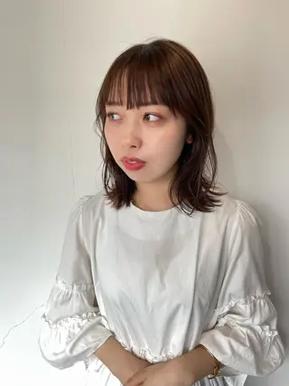 ミディアム silo所属・silo MOKA 顔周りカット🦦のヘアスタイル