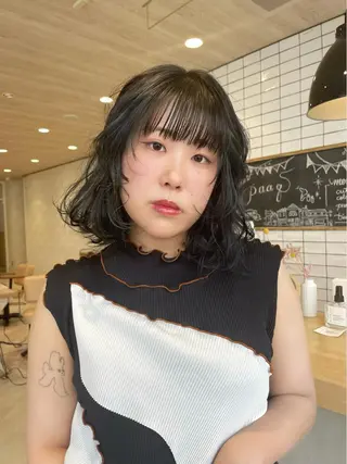 ミディアム カラー haru/レイヤー/ ウルフのヘアスタイル