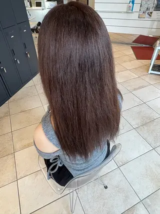 カラー うる艶&縮毛矯正 ⟡.·小林理菜⟡.·のヘアスタイル