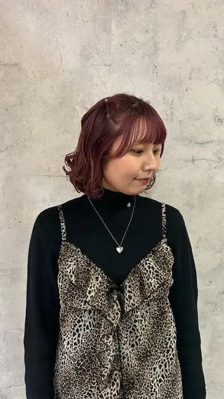 ミディアム カラー ボブレイヤー/ ブリーチ/miyuuのヘアスタイル