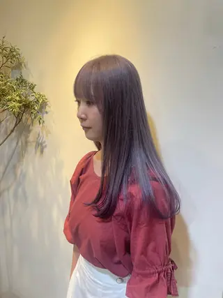 ロング カラー RIN／韓国ヘア レイヤーカットのヘアスタイル