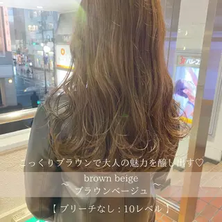 ロング カラー レイヤー/ベージュ カラー/ハシモトのヘアスタイル