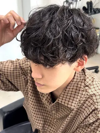 パーマ メンズ PLUG所属・船橋駅北口徒歩5分 PLUG/RITSUのヘアスタイル