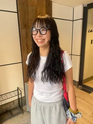 ロング カラー 渋谷 留菜のヘアスタイル